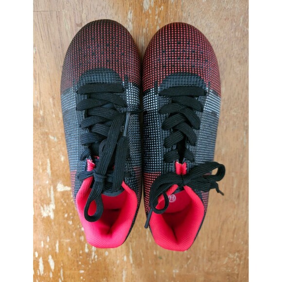 New Kids Cleats Size 11 Dream Pairs Red Black and Gray - Picture 1 of 7